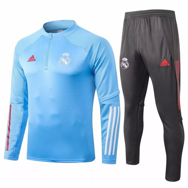 Survetement Football Real Madrid 2020-21 Bleu Clair Gris